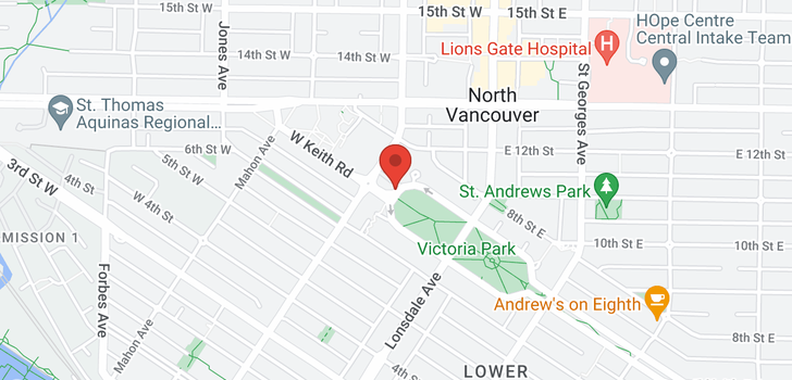 map of 103 701 W VICTORIA PARK